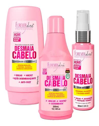 Kit Forever Liss Shampoo Condicionador S Rum Desmaia Cabelo Frete Gr Tis