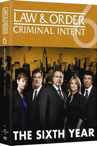 Law And Order Criminal Intent The Sixth Year Law And Order