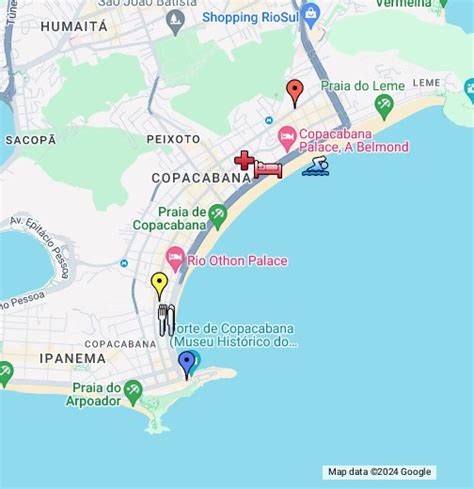 Copacabana Beach Map