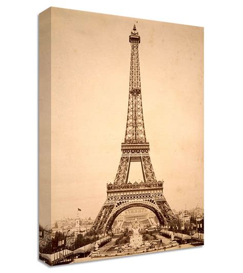 Vintage Eiffel Tower Paris Canvas Large Wall Art France Romantic