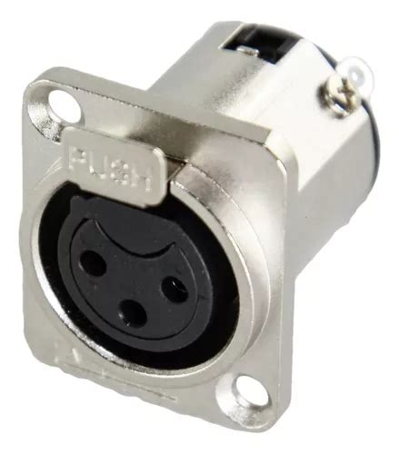 Ficha Conector Canon Xlr Amphenol Hembra Chasis Ac3fdz Htec