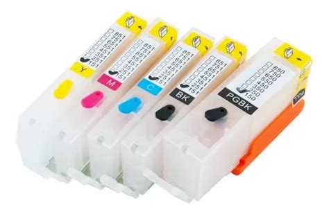 Kit 5 Cartuchos Rellenables Para Canon 150 151 Mg5420 Ip7210 Meses