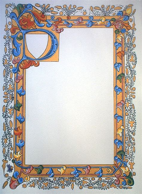 Blank Aoa Illuminated D Illuminated Manuscript Illumination Art Art