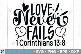 Love Never Fails 1 Corinthians Graphic By Crafthome Creative Fabrica