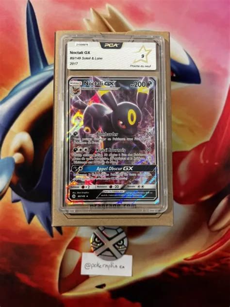 CARTE POKÉMON Noctali GX ultra rare Soleil et lune 80 149 Pca 9