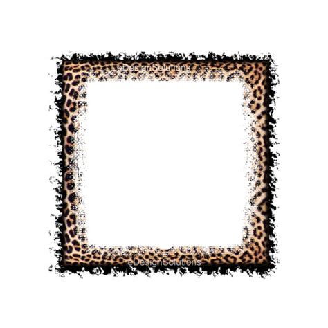 Leopard Print Frame Png Sublimation Designs Cheetah Splash Etsy