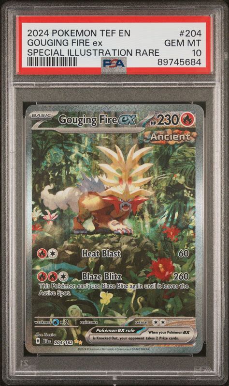 2024 Pokemon Tef En Temporal Forces 204 Gouging Fire Ex Special