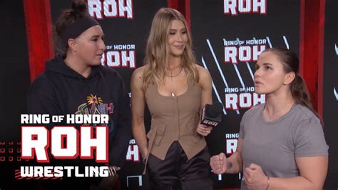 Leyla Hirsch Rachael Ellering Comment On The ROH Women S World TV