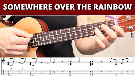 Somewhere Over The Rainbow Ukulele Chord Melody Fingerstyle