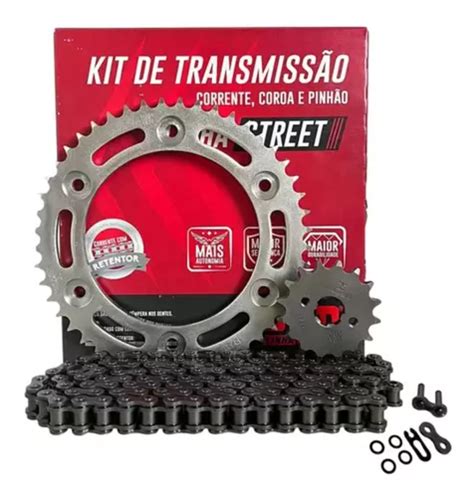 Kit Relação Transmissão Nxr Bros 160 Xre 190 Sem Retentor