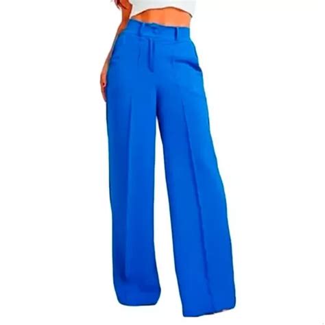 Cal A Feminina Pantalona Wide Leg Social Alfaiataria Solta Mercadolivre