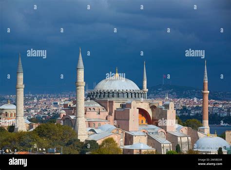 Approaching Storm Hagia Sophia Grand Mosque Ad Unesco World