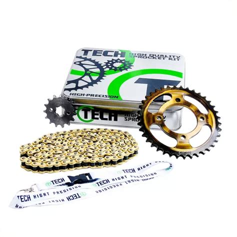 Kit Arrastre Sprocket Italika Dt 125 Sport Reforzada Dorada