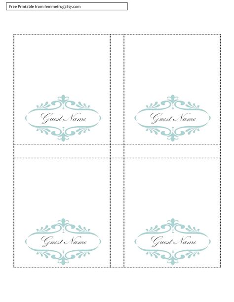 50 Printable Place Card Templates Free ᐅ Templatelab