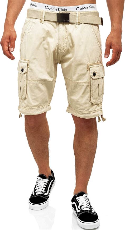 Indicode Herren Abner Cargo Shorts Mit 7 Taschen Aus 100 Baumwolle