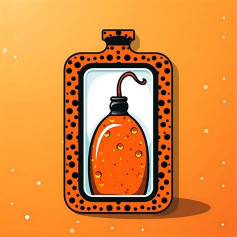Premium AI Image Hot Sauce Bottle Shaped Tag Card Orange Color Cardstock Pepp D Card Design