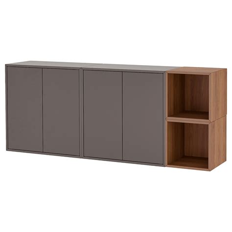 Eket Wall Mounted Cabinet Combination Dark Graywalnut Effect 687