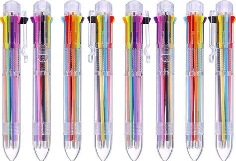 Amazon Xlehoely 24 Pack Multicolor Ballpoint Pens 0 5mm 6 In 1