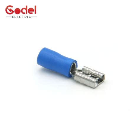 Blue Female Quick Disconnects Vinyl Insulated Spade Wire Connector