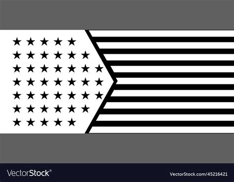 Usa flag background black and white design 292 Vector Image
