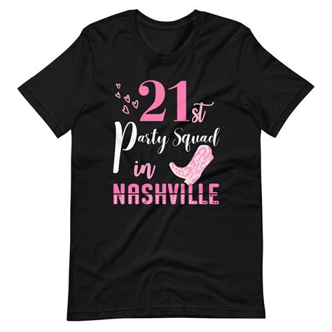 Nashville 21st Birthday Squad Shirt Matching Birthday Squad Shirt T For Her Daughter Sis Etsy