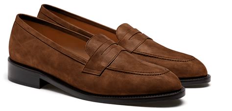 Penny Loafer En Cuir Ciré Marron