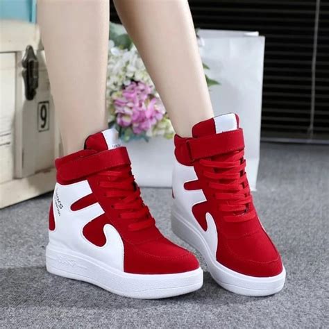 New High Top Platform Casual Wedge Sneakers – Miggon