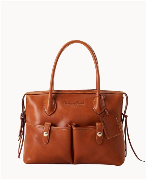 Dooney Bourke Florentine Medium East West Satchel In Brown Lyst