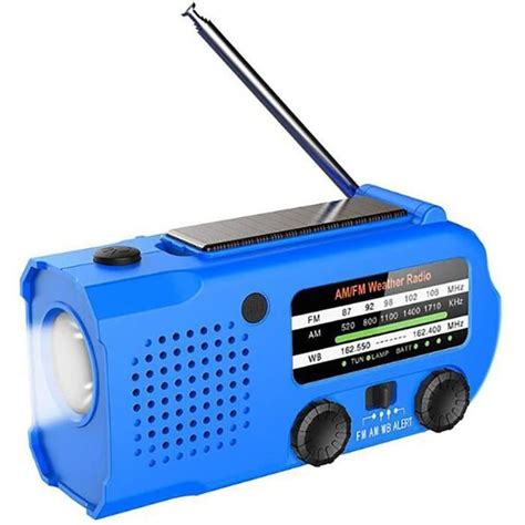 Radio météo solaire am fm noaa 5000mah radio portable à manivelle d