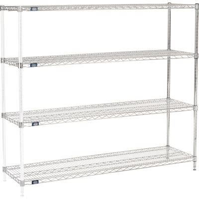 Wire Shelving | Chrome | Nexel® Chrome Wire Shelving Add-On - 60"W x 18 ...