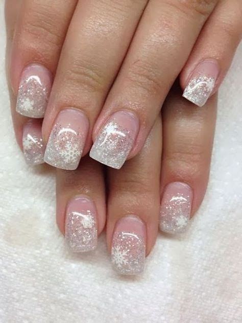 Trendy Nails Shellac Christmas French Manicures Ideas Snowflake Nail