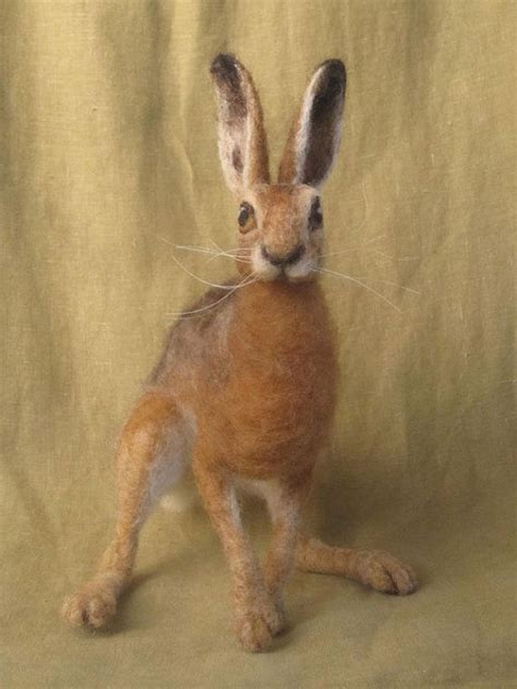 Needle Felted Hare Wildlife Soft Sculpture Made To Order See Etsy