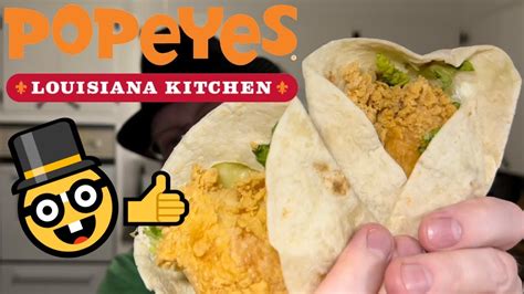 Popeyes Testing New Chicken Wraps Review Youtube