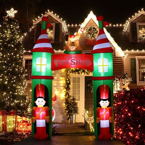 Buy 10ft Toy Shop Inflatable Arch With Nutcracker Guards And Led Lights