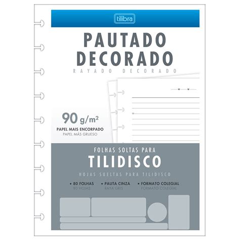 Bloco Para Tilidisco Colegial Pautado Fls Tilibra Escolar Lepok