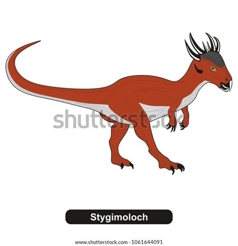 Stygimoloch Dinosaur Extinct Animal Stock Illustration 1061644091 ...