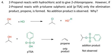 Solved Propanol Reacts With Hydrochloric Acid To Give Chegg