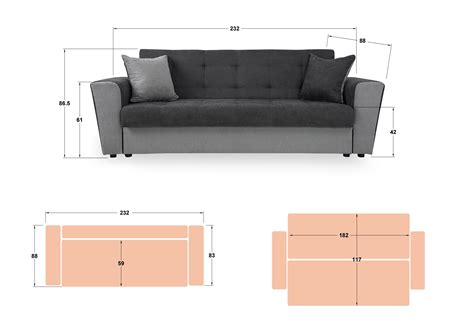 Extendable Sofa Miravel Three Seater Miravel Mint Light Brown