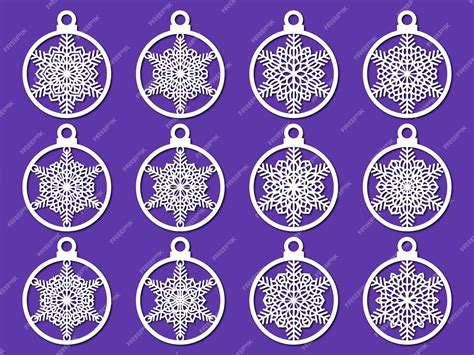 Premium Vector Christmas Ornaments Laser Cut Bundle