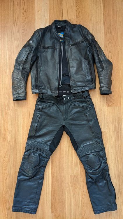 Schwarze Motorrad Lederjacke Und Lederhose Held Gr Kaufen Auf Ricardo