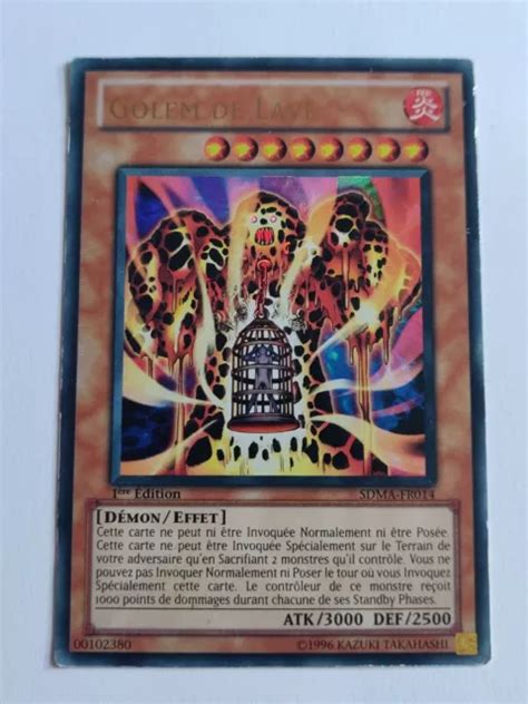 CARTE YU GI OH GOLEM de Lave SDMA FR014 1ere édition Ultra Rare EUR 10