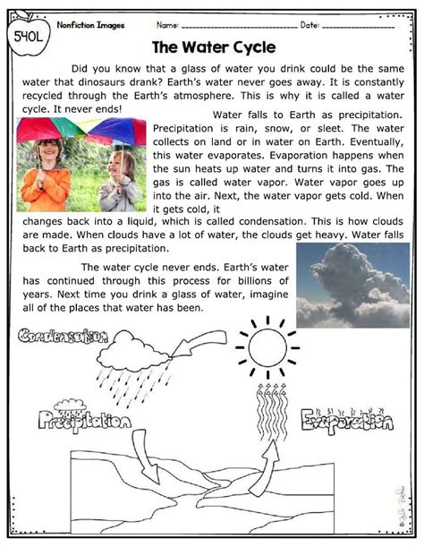 The Water Cycle Science Reading Article Grades 5 7 By Teach Simple