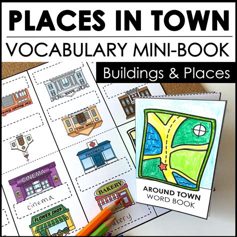 Places And Buildings In A Town Or City Vocabulary Building Mini Book