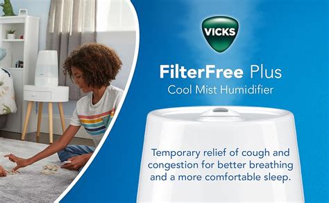 Vicks Filterfree Plus Cool Mist Plus Humidifier Vul565 Medium Room Filter Free