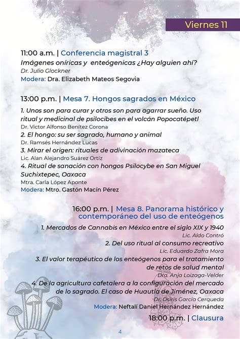 Programa Plantas sagradas y enteógenos en México page 0006