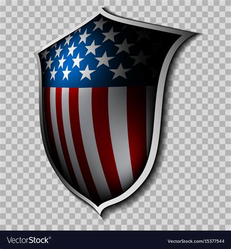 Shield With The American Flag Royalty Free Vector Image