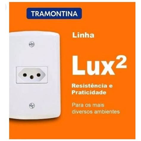 Tomada Tramontina Lux2 ORIGINAL 2P T 10 A 250 V Branco REF 57145010