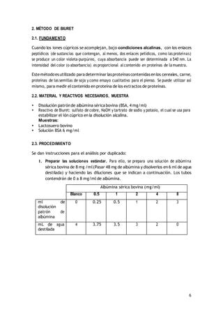 Practica Determinacion De Proteinas Convertido Pdf