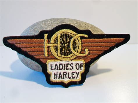 Ladies Of Harley Hog Patch Motorcycle Club Biker Winged Etsy Harley Motorcycle Clubs