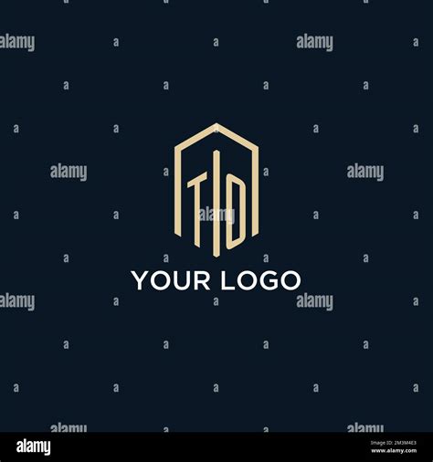 TO Initial Monogram Logo With Hexagonal Shape Style Real Estate Logo